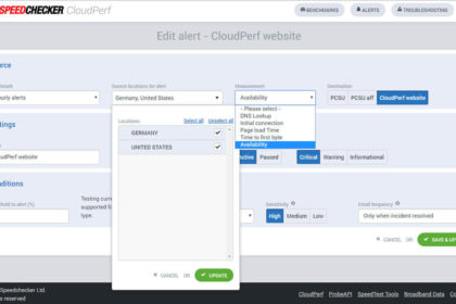 CloudPerf – Performance and accessibility monitoring